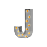 Bokstavslampa Cirkuslampan Testlampa J Telegrey / 50 cm / Standard