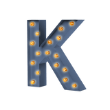 Bokstavslampa Cirkuslampan Testlampa K Distant blue / 50 cm / Standard