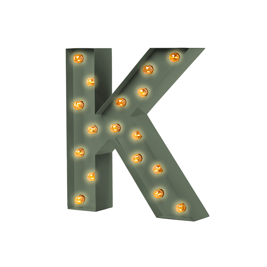 Bokstavslampa Cirkuslampan Testlampa K Reed green / 50 cm / Standard