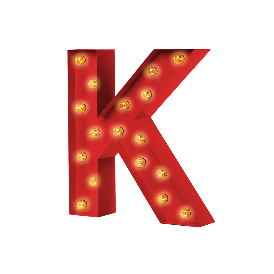 Bokstavslampa Cirkuslampan Testlampa K Traffic red / 50 cm / Standard