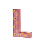 Bokstavslampa Cirkuslampan Testlampa L Antique pink / 50 cm / Standard