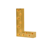 Bokstavslampa Cirkuslampan Testlampa L Brass / 50 cm / Standard