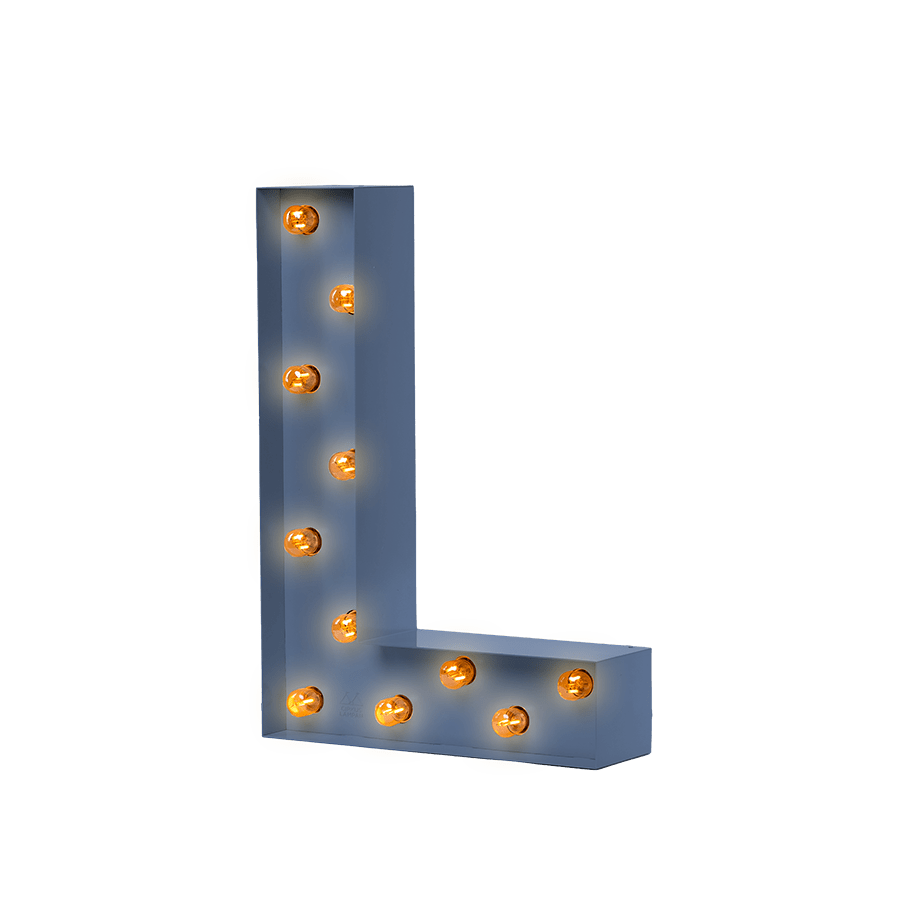Bokstavslampa Cirkuslampan Testlampa L Distant blue / 50 cm / Standard