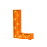 Bokstavslampa Cirkuslampan Testlampa L Gelborange / 50 cm / Standard