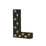Bokstavslampa Cirkuslampan Testlampa L Jet black / 50 cm / Standard