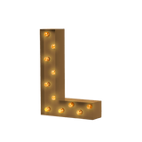 Bokstavslampa Cirkuslampan Testlampa L Pearl gold / 50 cm / Standard