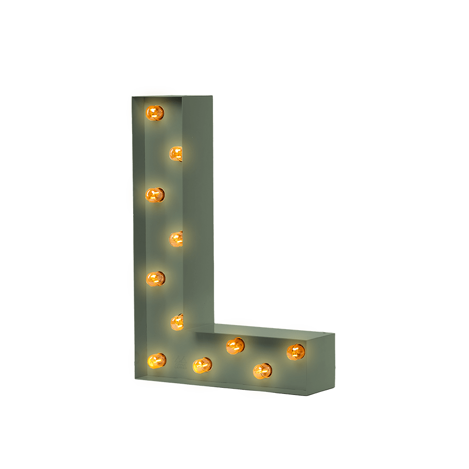 Bokstavslampa Cirkuslampan Testlampa L Reed green / 50 cm / Standard
