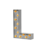 Bokstavslampa Cirkuslampan Testlampa L Telegrey / 50 cm / Standard