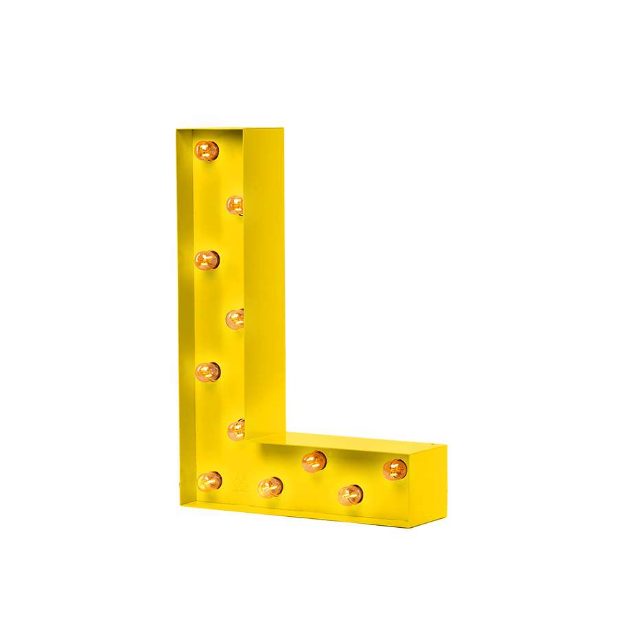 Bokstavslampa Cirkuslampan Testlampa L Zink yellow / 50 cm / Standard