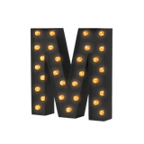 Bokstavslampa Cirkuslampan Testlampa M Jet black / 50 cm / Standard