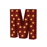 Bokstavslampa Cirkuslampan M WineRed / 30 cm