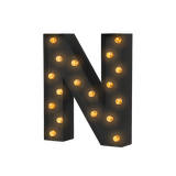 Bokstavslampa Cirkuslampan Testlampa N Jet black / 50 cm / Standard