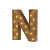 Bokstavslampa Cirkuslampan Testlampa N Pearl gold / 50 cm / Standard