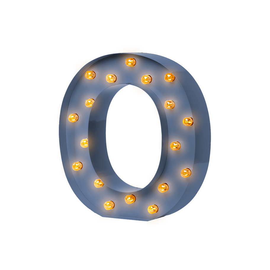 Bokstavslampa Cirkuslampan Testlampa O Distant blue / 50 cm / Standard