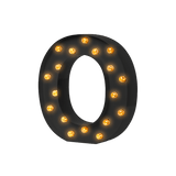 Bokstavslampa Cirkuslampan Testlampa O Jet black / 50 cm / Standard
