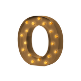Bokstavslampa Cirkuslampan Testlampa O Pearl gold / 50 cm / Standard