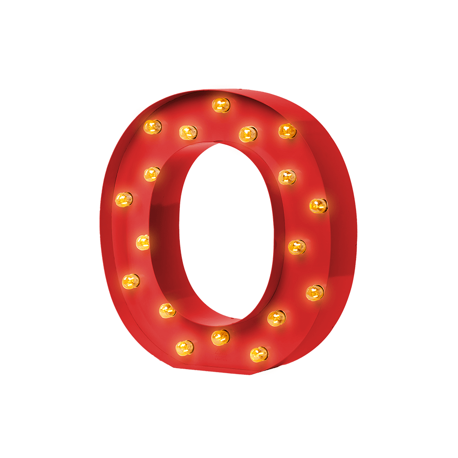 Bokstavslampa Cirkuslampan Testlampa O Traffic red / 50 cm / Standard