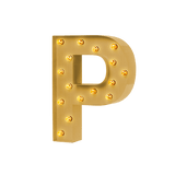 Bokstavslampa Cirkuslampan Testlampa P Brass / 50 cm / Standard