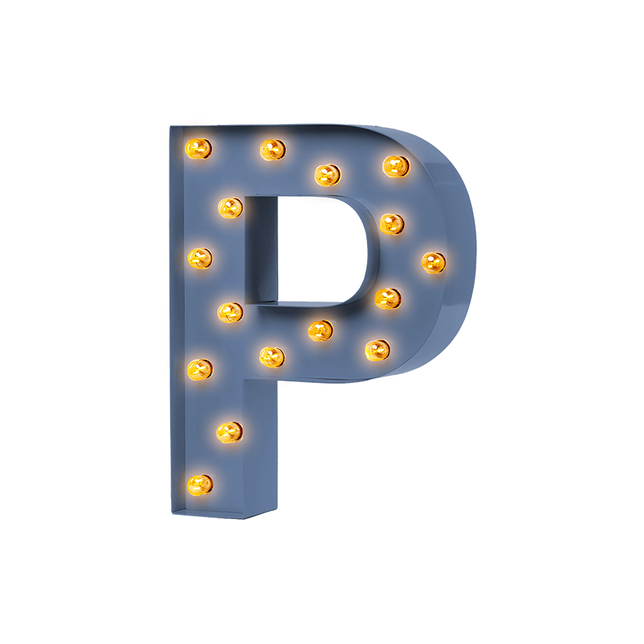 Bokstavslampa Cirkuslampan Testlampa P Distant blue / 50 cm / Standard
