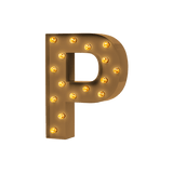 Bokstavslampa Cirkuslampan Testlampa P Pearl gold / 50 cm / Standard