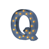 Bokstavslampa Cirkuslampan Testlampa Q Distant blue / 50 cm / Standard