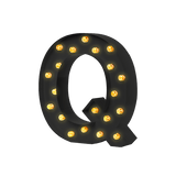 Bokstavslampa Cirkuslampan Testlampa Q Jet black / 50 cm / Standard