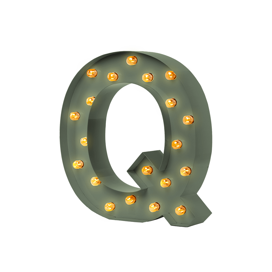 Bokstavslampa Cirkuslampan Testlampa Q Reed green / 50 cm / Standard