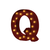 Bokstavslampa Cirkuslampan Q WineRed / 50 cm