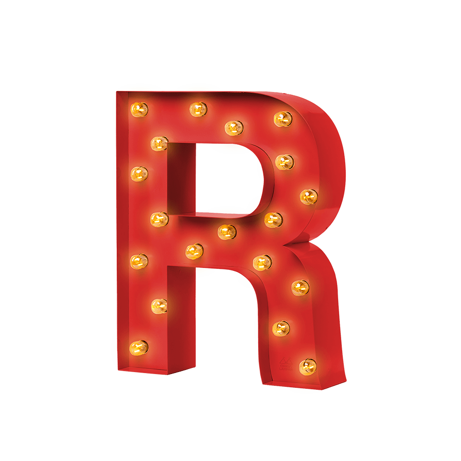 Bokstavslampa Cirkuslampan Testlampa R Traffic red / 50 cm / Standard
