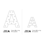 Bokstavslampa Cirkuslampan Testlampa A