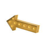 Bokstavslampa Cirkuslampan Arrow Brass / 60 cm