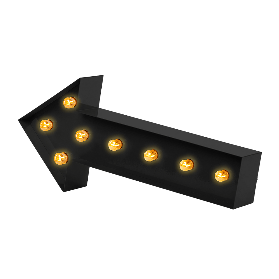 Bokstavslampa Cirkuslampan Arrow Jet black / 60 cm