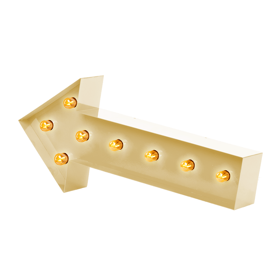 Bokstavslampa Cirkuslampan Arrow Light ivory / 60 cm