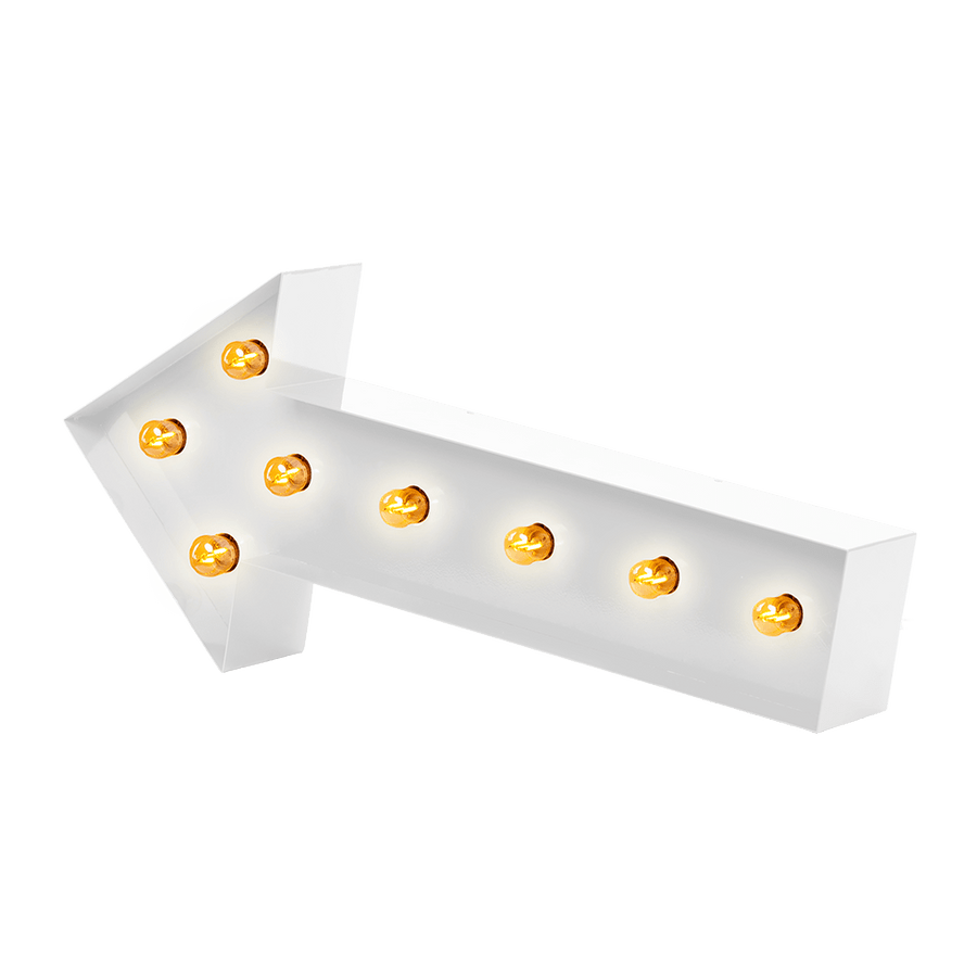 Bokstavslampa Cirkuslampan Arrow Signal white / 60 cm