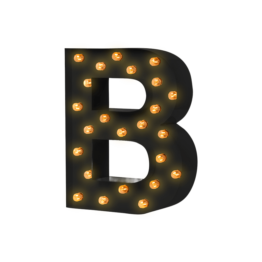 Bokstavslampa Cirkuslampan Testlampa B Jet black / 50 cm / Standard