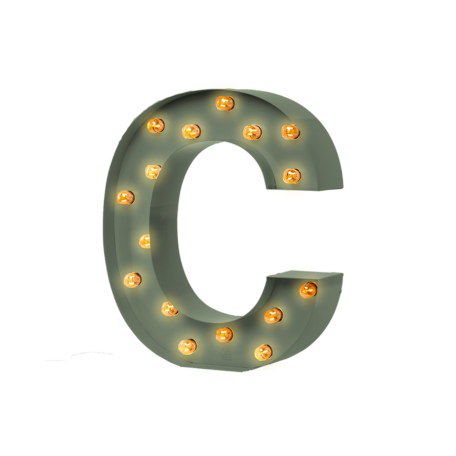 Bokstavslampa Cirkuslampan Testlampa C Reed green / 50 cm / Standard