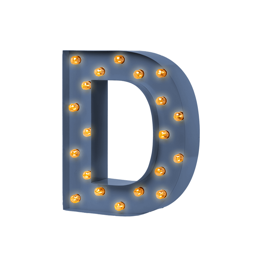 Bokstavslampa Cirkuslampan Testlampa D Distant blue / 50 cm / Standard