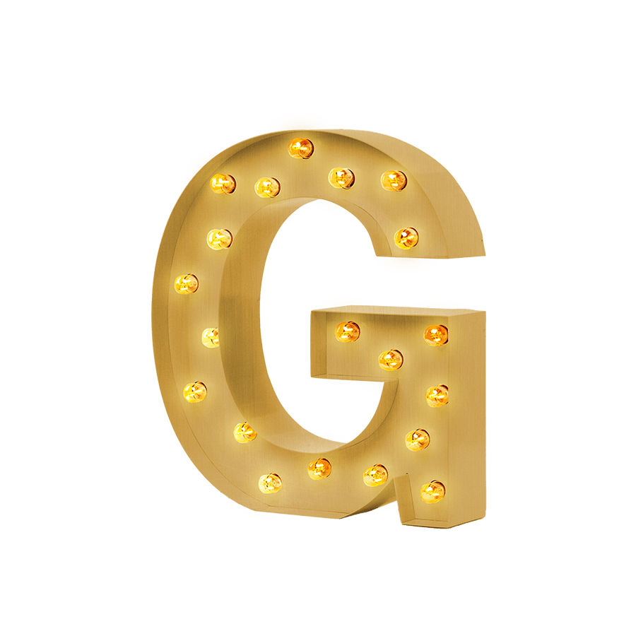 Bokstavslampa Cirkuslampan Testlampa G Brass / 50 cm / Standard