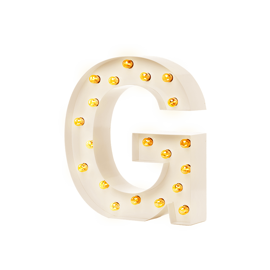 Bokstavslampa Cirkuslampan Testlampa G Creme / 50 cm / Standard
