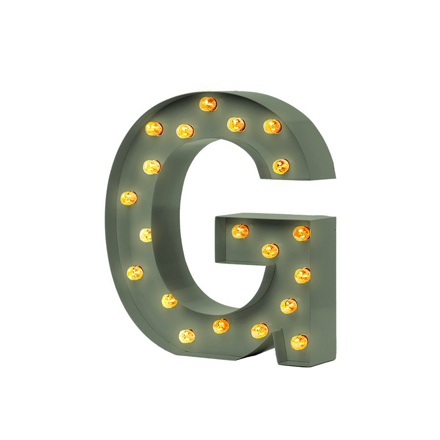 Bokstavslampa Cirkuslampan Testlampa G Reed green / 50 cm / Standard