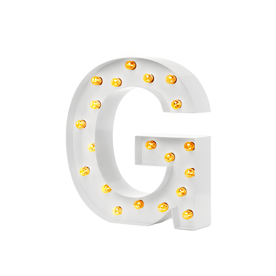 Bokstavslampa Cirkuslampan Testlampa G Signal white / 50 cm / Standard