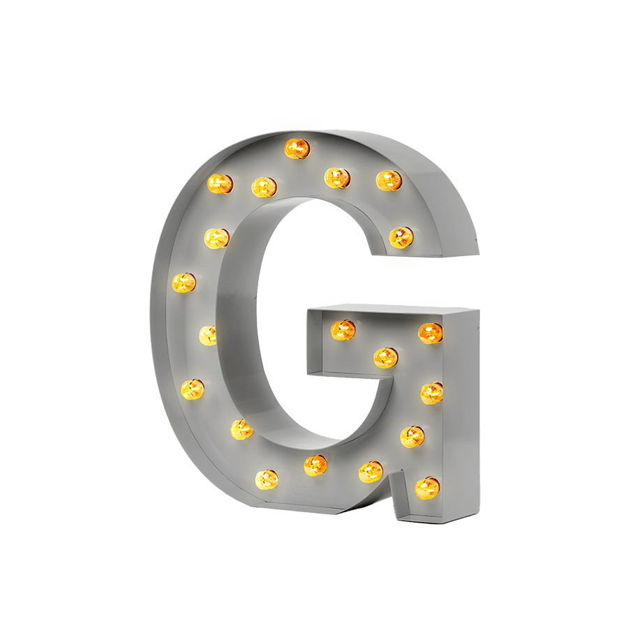 Bokstavslampa Cirkuslampan Testlampa G Telegrey / 50 cm / Standard