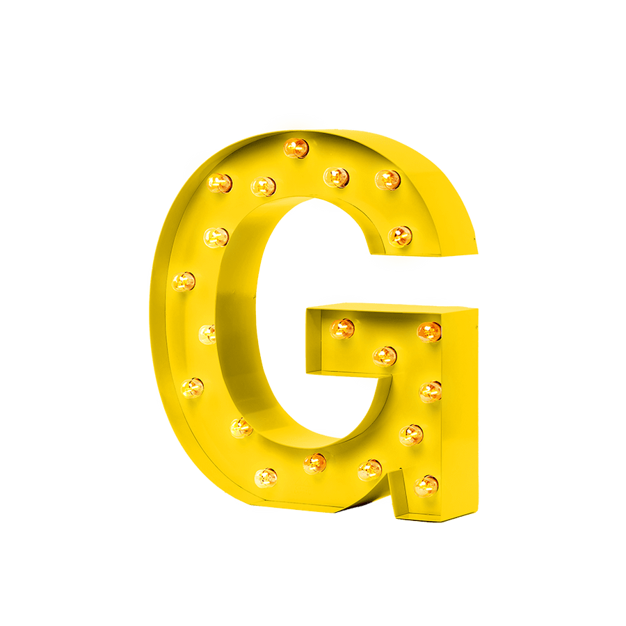 Bokstavslampa Cirkuslampan Testlampa G Zink yellow / 50 cm / Standard