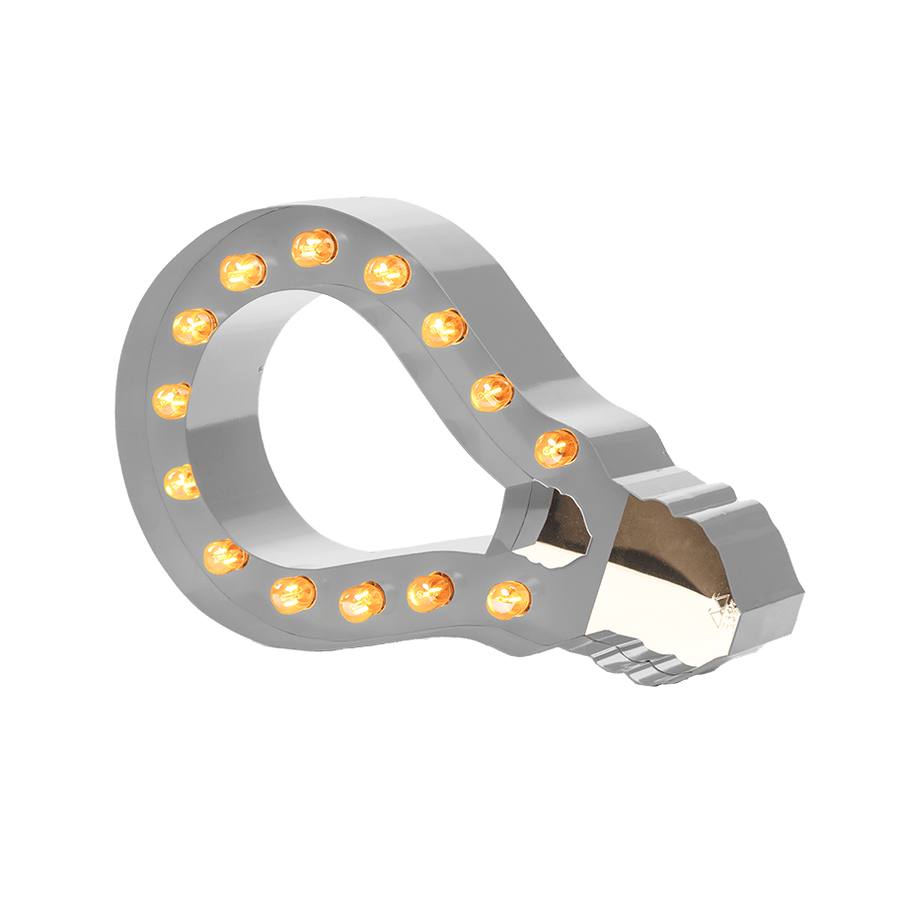 Bokstavslampa Cirkuslampan Testlampa Glowbulb Telegrey / 50 cm / Standard