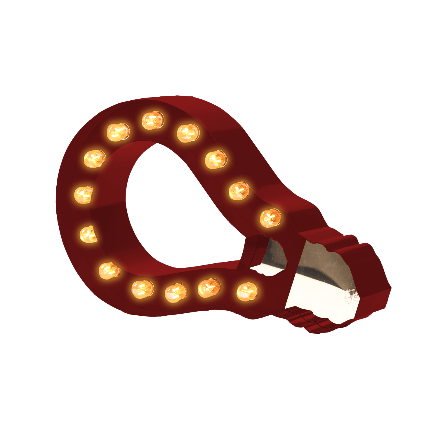 Bokstavslampa Cirkuslampan Glowbulb WineRed / 50 cm