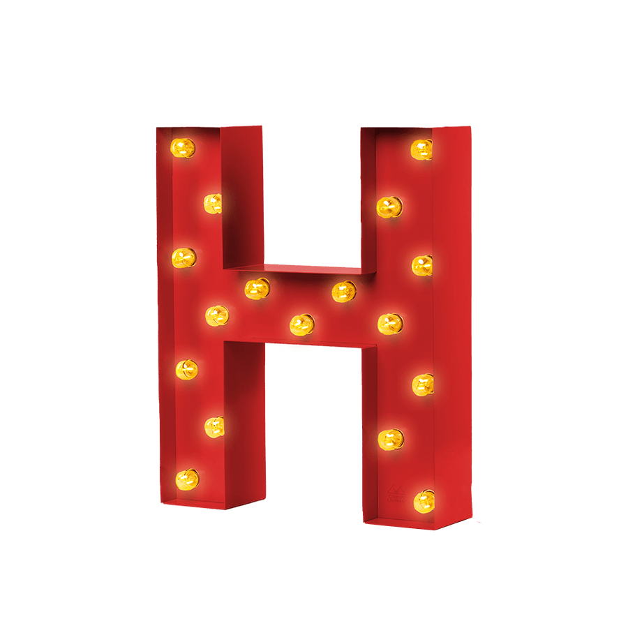 Bokstavslampa Cirkuslampan Testlampa H Traffic red / 50 cm / Standard