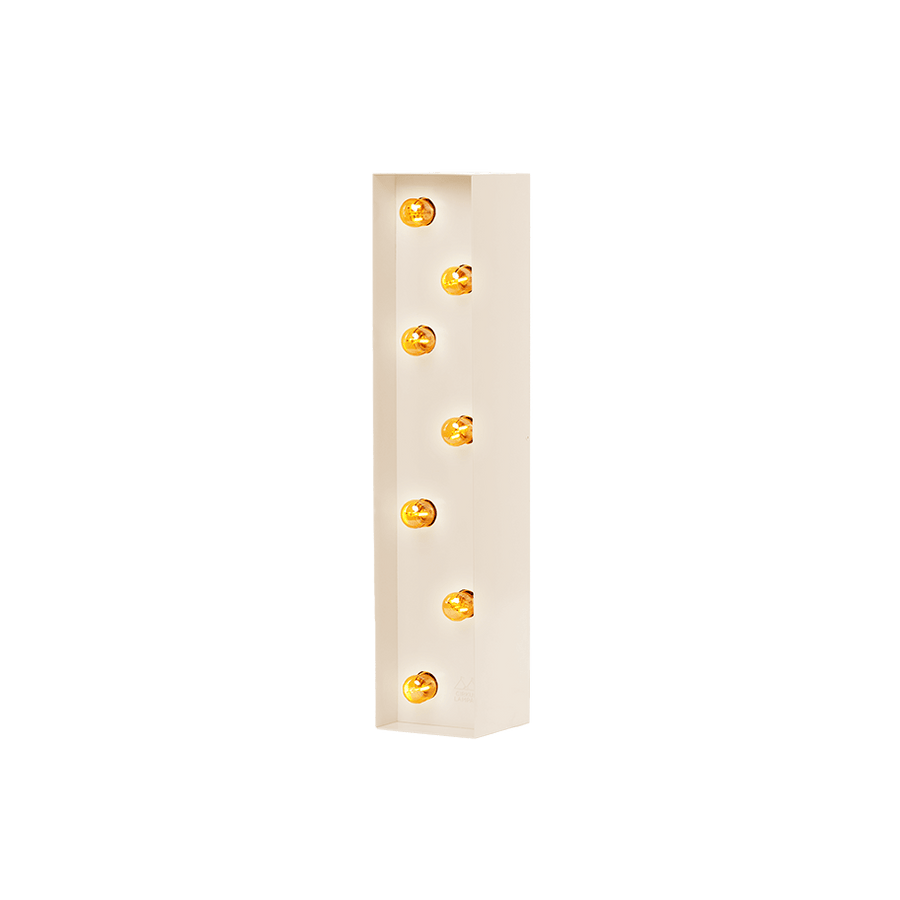 Bokstavslampa Cirkuslampan Testlampa I Creme / 50 cm / Standard
