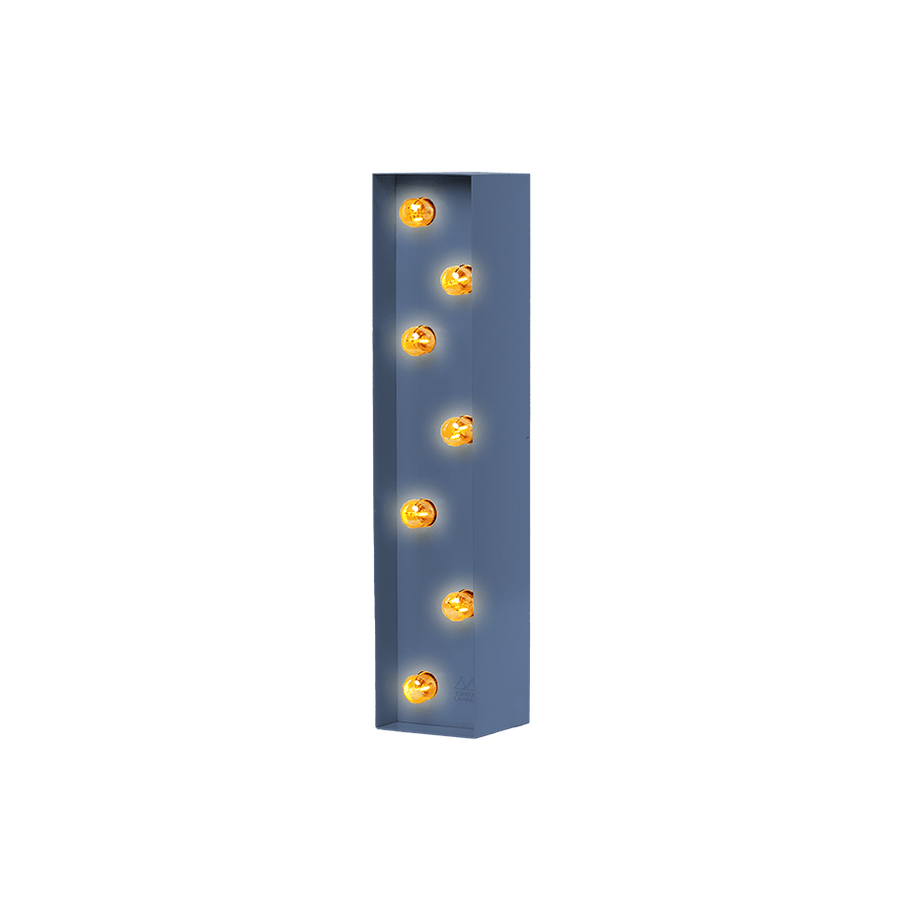 Bokstavslampa Cirkuslampan Testlampa I Distant blue / 50 cm / Standard
