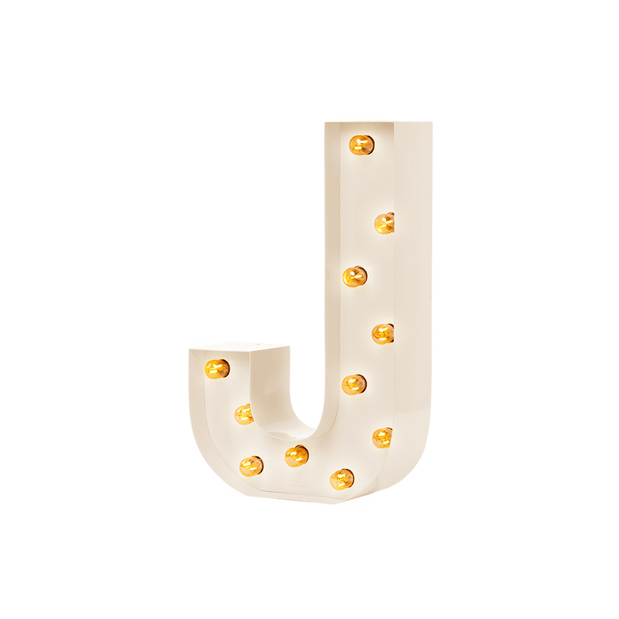 Bokstavslampa Cirkuslampan Testlampa J Creme / 50 cm / Standard