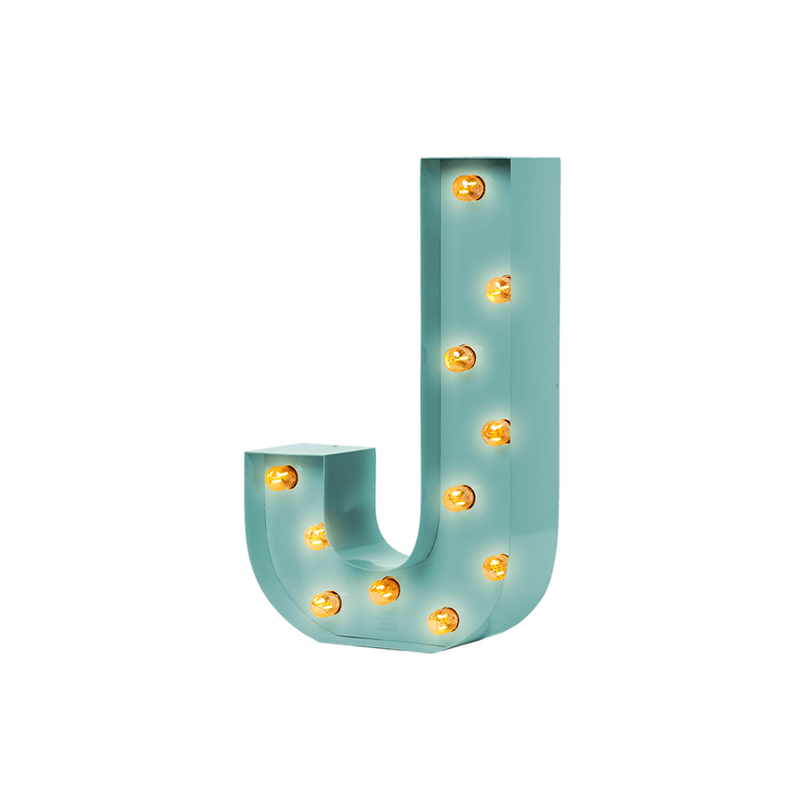 Bokstavslampa Cirkuslampan Testlampa J Purple turquoise / 50 cm / Standard